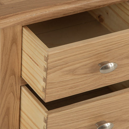 Gloucester Oak Large 3 Drawer Bedside Table