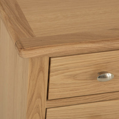 Gloucester Oak Large 3 Drawer Bedside Table