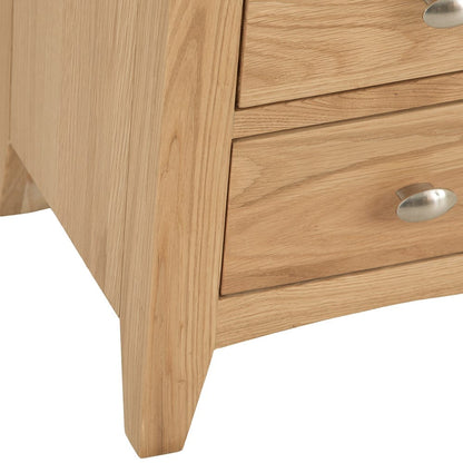 Gloucester Oak Large 3 Drawer Bedside Table