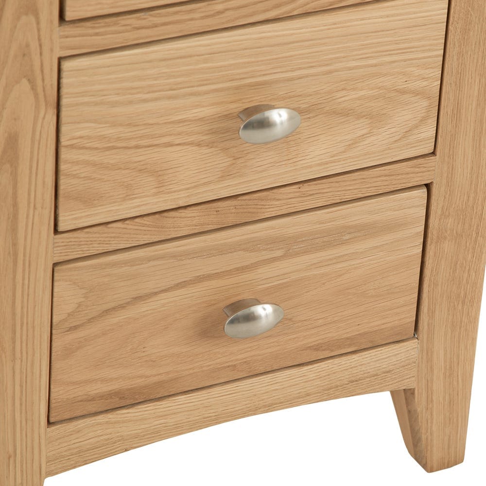 Gloucester Oak Large 3 Drawer Bedside Table