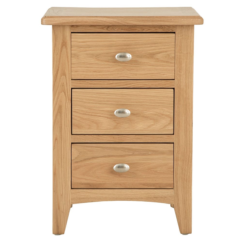 Gloucester Oak Large 3 Drawer Bedside Table