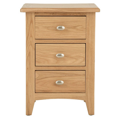 Gloucester Oak Large 3 Drawer Bedside Table