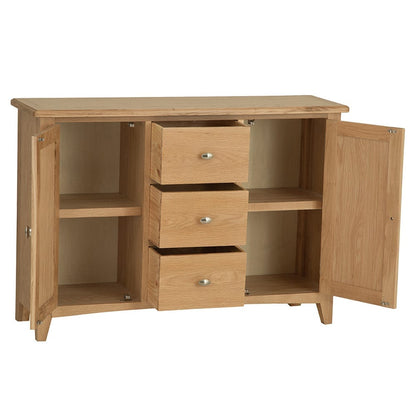 Gloucester Oak 2 Door 3 Drawer Large Sideboard