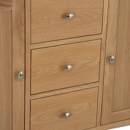 Gloucester Oak 2 Door 3 Drawer Large Sideboard