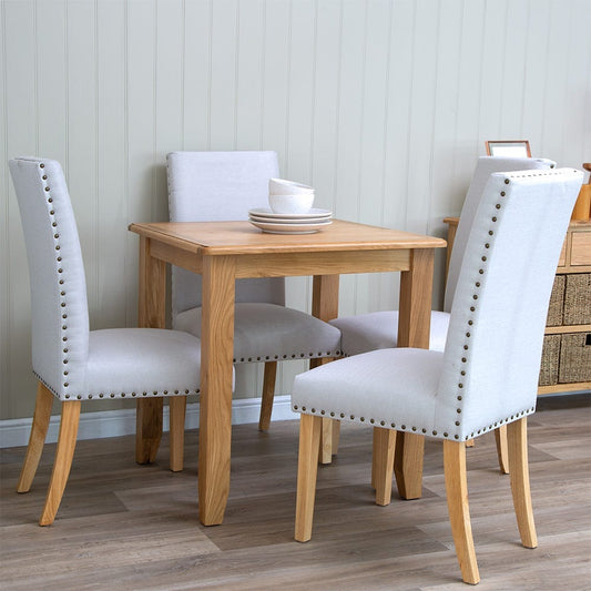 Gloucester Oak Square Fixed Top Dining Table