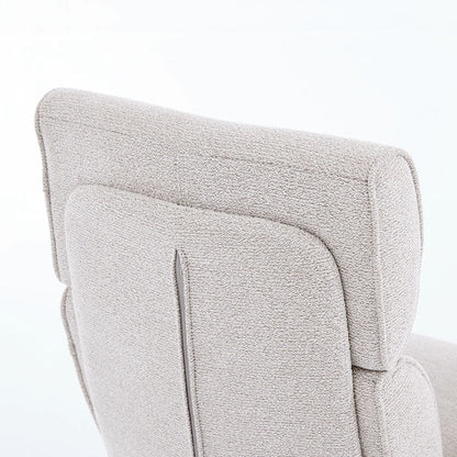 Grey High Back Swivel Chair with Wooden Legs - The Furniture Warehouse