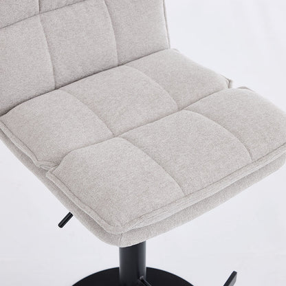 Grey Luxe Panel Stitch Bar Stool - The Furniture Warehouse