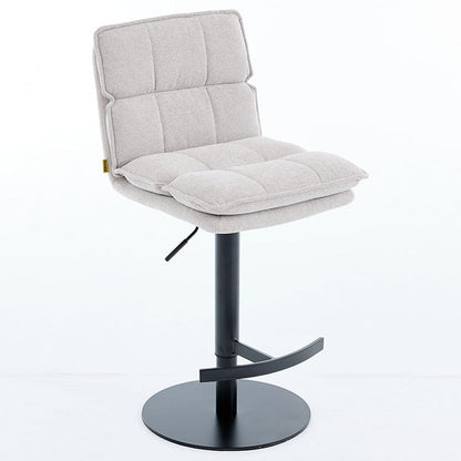 Grey Luxe Panel Stitch Bar Stool - The Furniture Warehouse