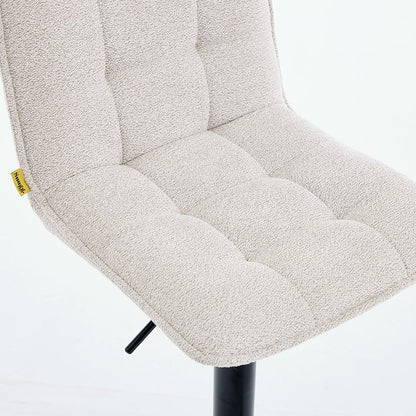 Grey Panel Stitch Bar Stool with Metal Legs - The Furniture Warehouse