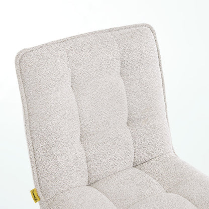Grey Panel Stitch Bar Stool with Metal Legs - The Furniture Warehouse