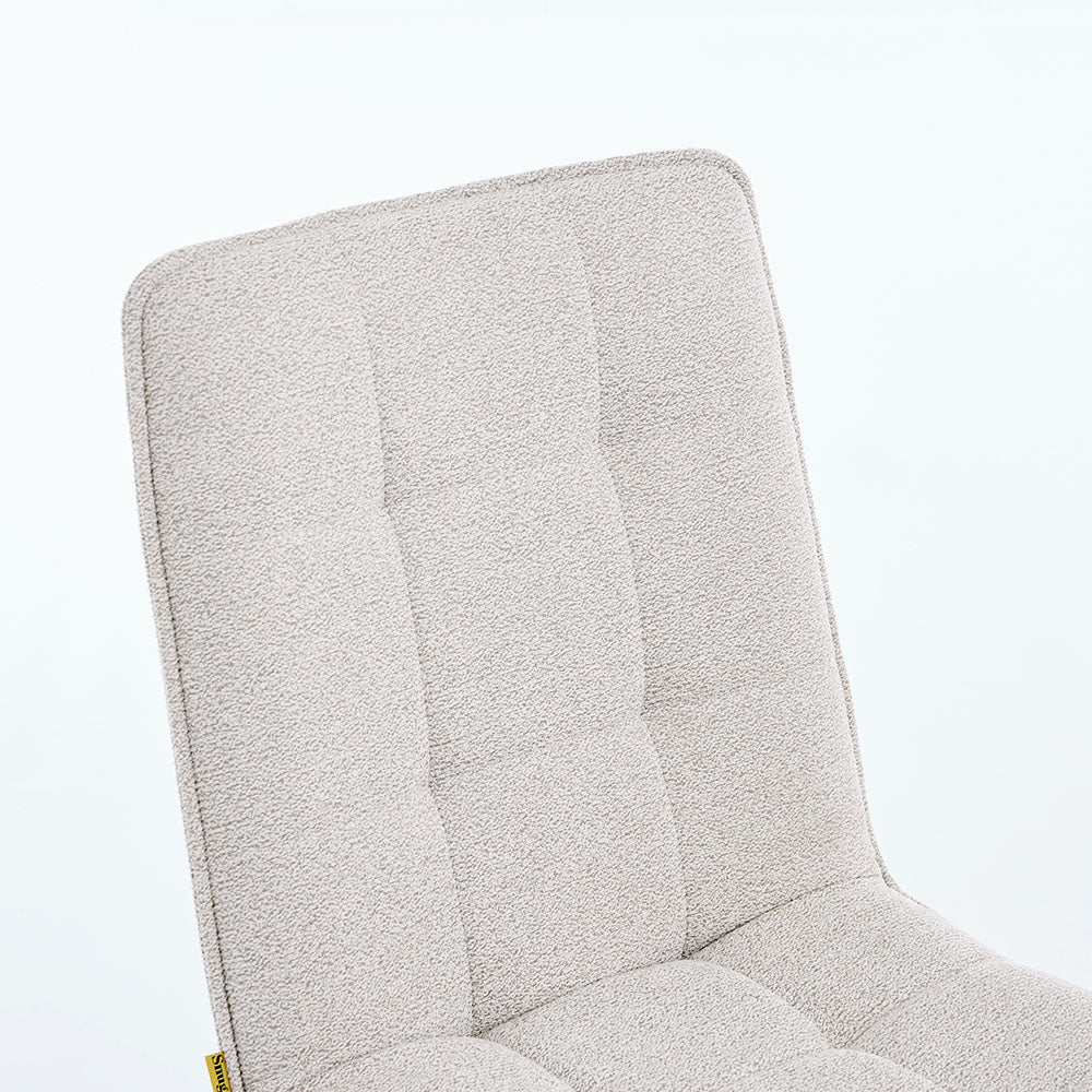 Grey Panel Stitch Chair with Metal Legs - The Furniture Warehouse