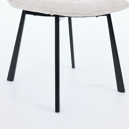 Grey Panel Stitch Chair with Metal Legs - The Furniture Warehouse