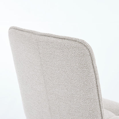 Grey Panel Stitch Chair with Wooden Legs - The Furniture Warehouse
