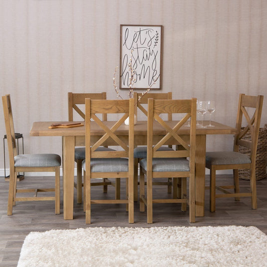 Wessex Smoked Oak 1.3m Extending Dining Table