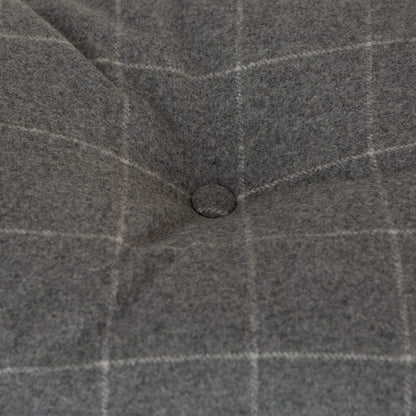 Wessex Smoked Oak Grey Check Cushion for 2.0m Bench