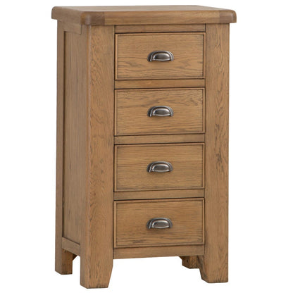 Wessex Smoked Oak 4 Drawer Tallboy