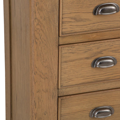 Wessex Smoked Oak 4 Drawer Tallboy