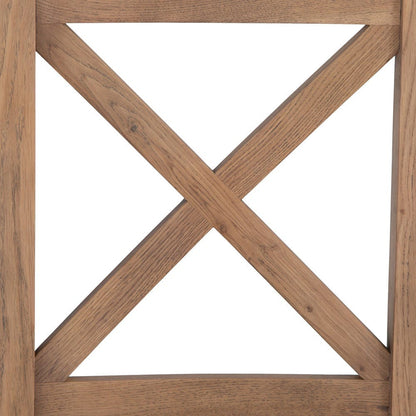 Wessex Smoked Oak Cross Back Dining Chair With Natural Check Seat