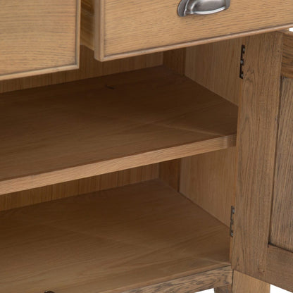 Wessex Smoked Oak Small 2 Drawer 2 Door Sideboard