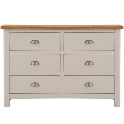 Rutland Painted Oak Chest of 6 Drawers