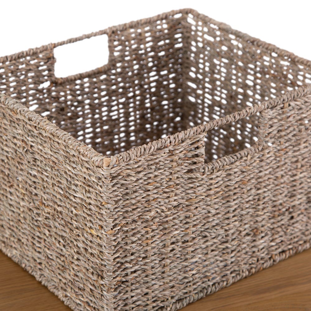 Rutland Painted Oak 2 Drawer 4 Wicker Basket Cabinet