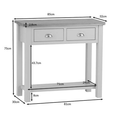 Rutland Painted Oak Console Table