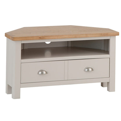 Rutland Painted Oak Corner TV Unit