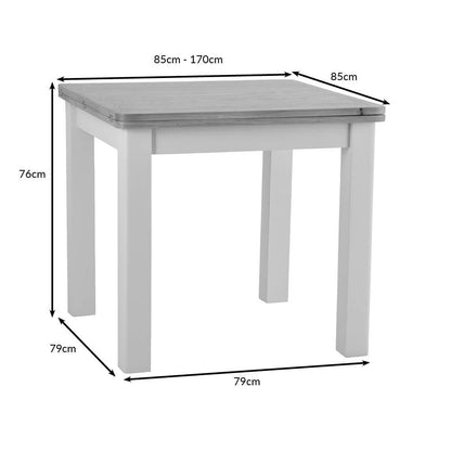 Rutland Painted Oak Flip Top Extending Table
