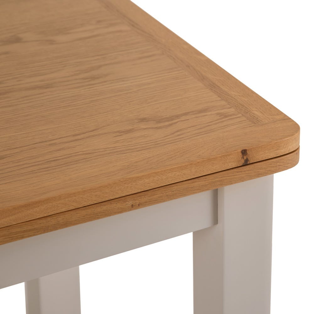 Rutland Painted Oak Flip Top Extending Table