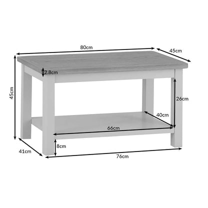 Rutland Painted Oak Small Coffee Table