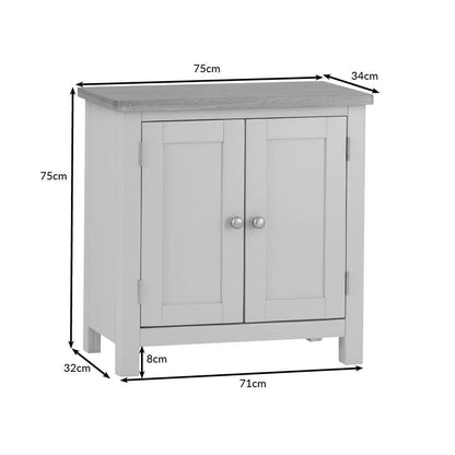 Rutland Painted Oak 2 Door Cupboard