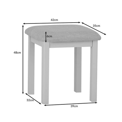 Rutland Blue Painted Oak Dressing Stool