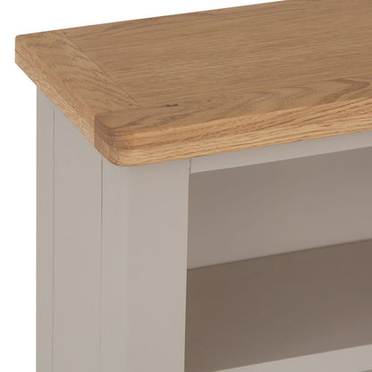 Rutland Painted Oak Small Wide Bookcase