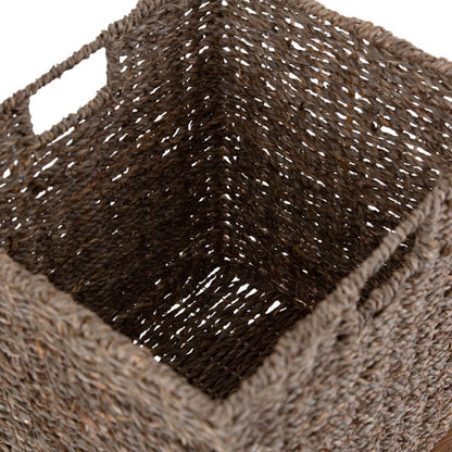 Rutland Oak Hall Bench with Wicker Baskets