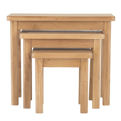 Rutland Oak Nest of 3 Tables