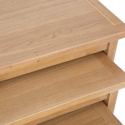 Rutland Oak Nest of 3 Tables