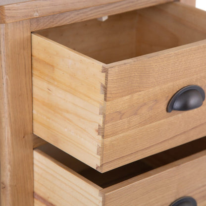 Rutland Oak 5 Drawer Tallboy