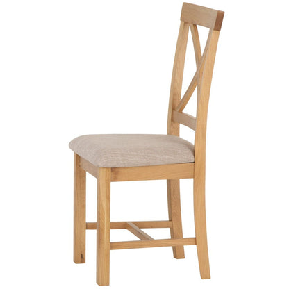 Rutland Oak Fabric Seat Dining Chair