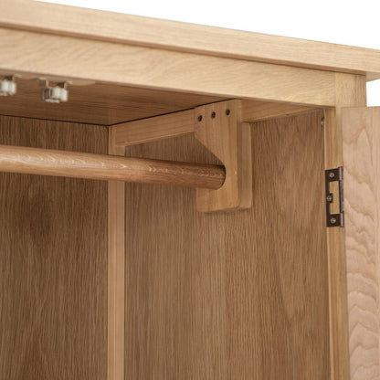 Rutland Oak 2 Door Wardrobe with Drawer