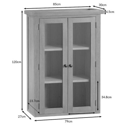 Winchester Oak Mini Glass Dresser Top
