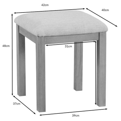 Winchester Oak Dressing Stool