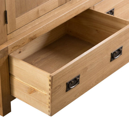 Winchester Oak 3 Door Wardrobe - The Furniture Warehouse